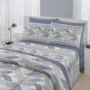 EDREDOM COT ROYAL PLUS SOLTEIRO AZUL NITEROI